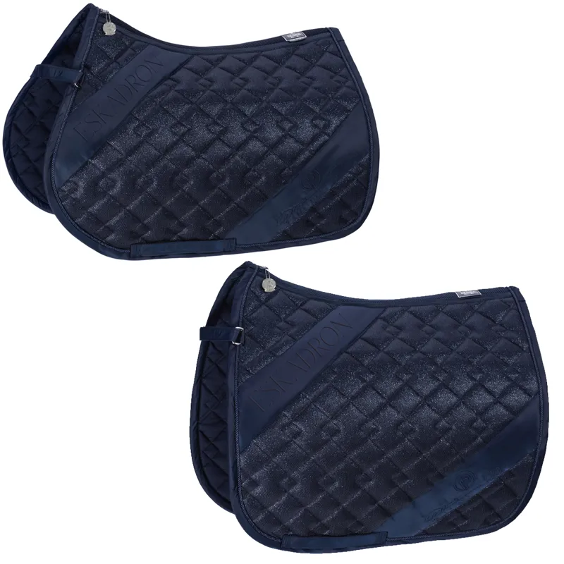 Eskadron Glitter-Mesh Saddlecloth Platinum Pure SS23 - Navy